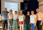 Verleihung des Zertifikats "Grüner Hahn" an das Umweltteam des Ev. Dekanats Vorderer Odenwald. Foto: Silke Rummel