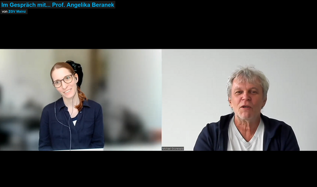 Gespräch zwischen Prof. Angelika Beranek, Hochschule München (links) und Michael Grunewald vom ZGV