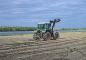 Traktor auf dem Feld